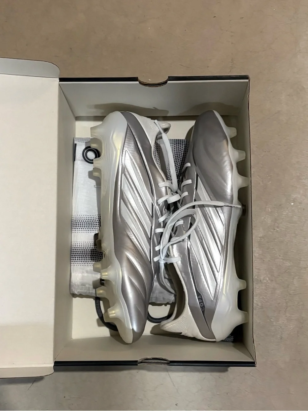 adidas Copa Pure II Elite FG Soccer Cleats Silver/White JS2423 US 10